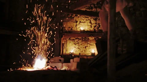 Medieval bellows Stock Footage 31331707