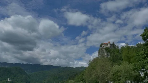 Medieval Bled Castle Stock Footage 108969293