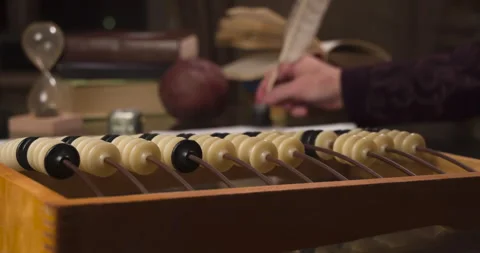 Medieval Bookkeeper 4K Video stock 133565388