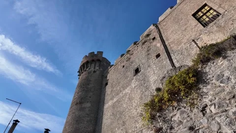 Medieval Bracciano Castle - Low Angle Architecture Stock-Footage 327482906