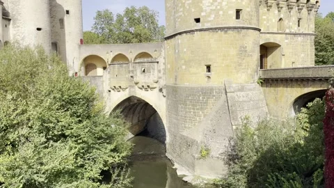 A medieval bridge Stock Footage 310323004