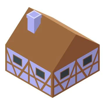 Medieval building icon isometric vector. People knight Ilustración de archivo