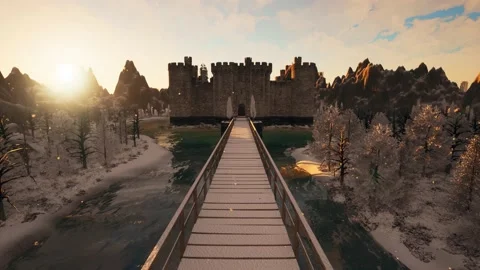 Medieval Castle - 3D Stock Footage 139304865