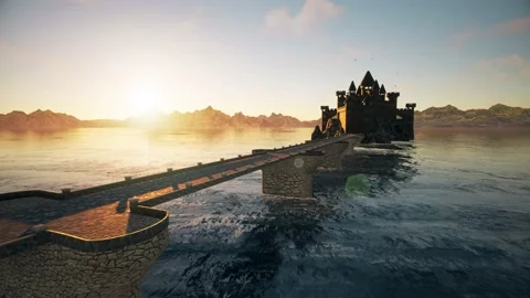 Medieval castle 3D Stock Footage 139354878