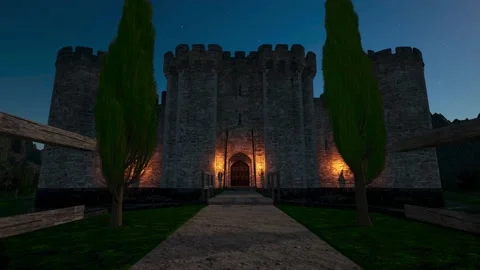 Medieval castle 3D Stock Footage 139355271