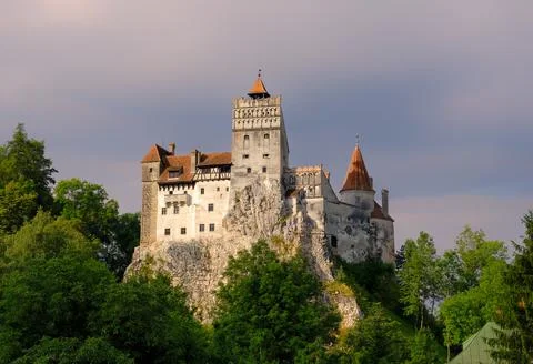 The medieval Castle of Bran Stock Photos