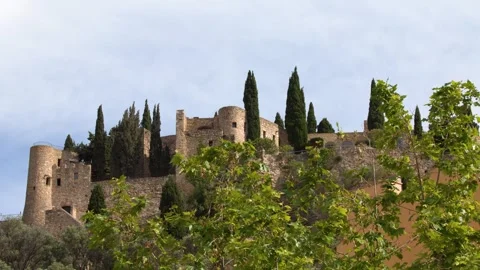 Medieval Castle of Cassis on Hillside in Provence France Stock Footage 342575705