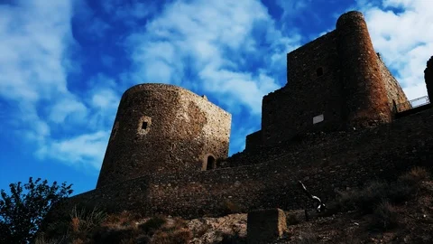 The medieval castle of Consuegra Stock Footage 123385143