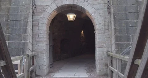 Medieval castle entry Stock Footage 131973609