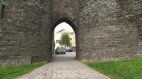 Medieval Castle Gate Stock Footage 935565