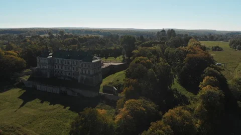 Medieval Castle on the Hill Stock Footage 99548388