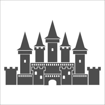 Medieval castle icon. Stock Illustration