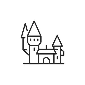 Medieval Castle Icon Stock Illustration