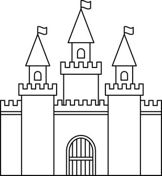 Medieval castle icon. Stock Illustration