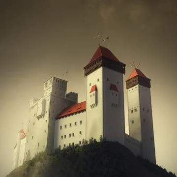 Medieval Castle Stock Illustration