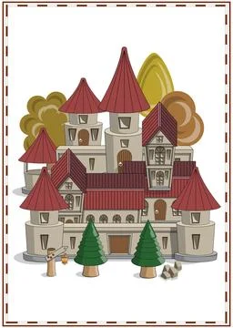 Medieval castle. Stock Illustration