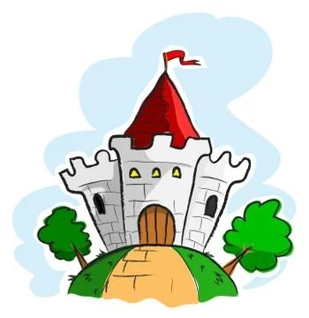 Medieval Castle Illustration Stock Illustration