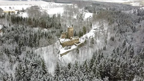 Medieval castle in the snow 動画素材 152579002