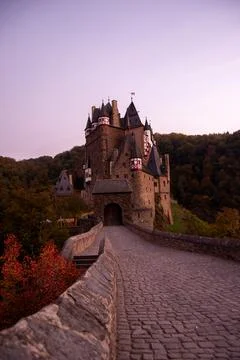 Medieval Castle at Sunset Stock Photos