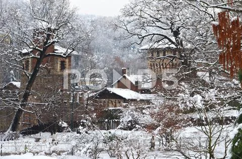 Medieval castle in valentino park, turin Stock Photos