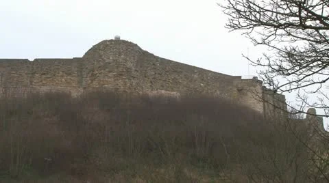 Medieval Castle Walls Stock Footage 11151641