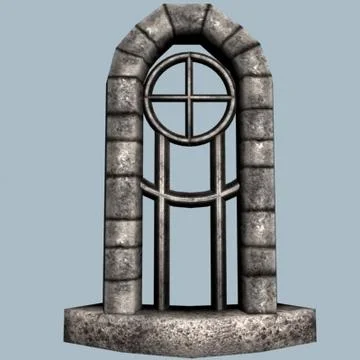 Medieval castle window 3D Model