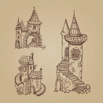 Medieval castles Stock-Illustration
