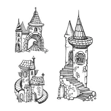 Medieval castles Stock-Illustration