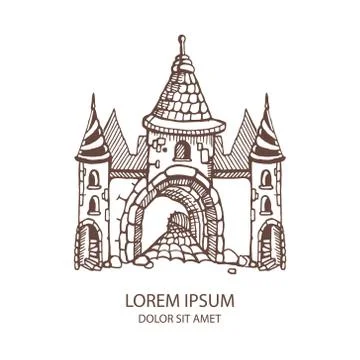 Medieval castles Stockillustratie