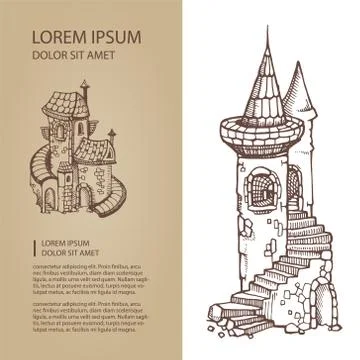 Medieval castles Stock Illustration