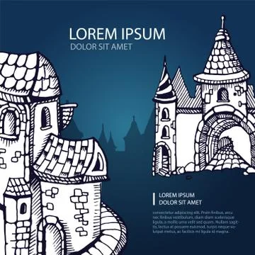 Medieval castles Stock Illustration