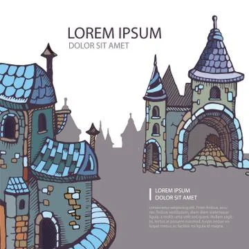 Medieval castles Stock Illustration