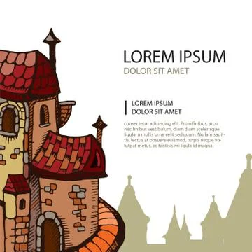 Medieval castles Illustrazione stock