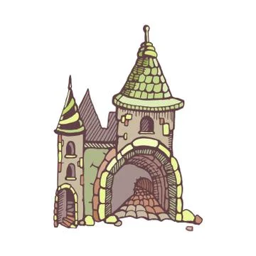 Medieval castles Stock Illustration
