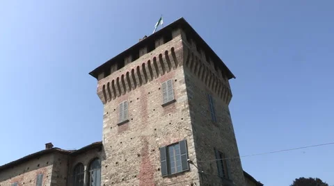 A medieval castle's tower Stock Footage 60698765