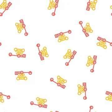Medieval catapult weapon vector seamless pattern イラスト素材