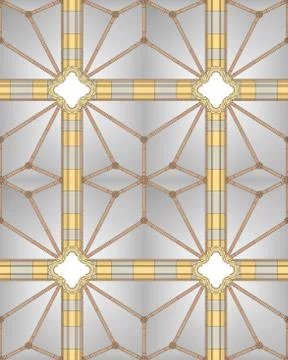 Medieval cathedral ceiling - seamless image Stock Illustration