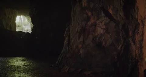 Medieval Cave Exploration Stock Footage 247788048