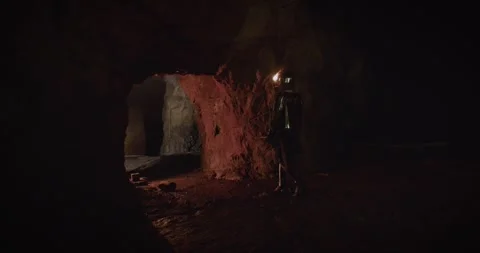 Medieval Cave Exploration Stock Footage 247788284