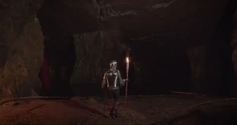 Medieval Cave Exploration Stock Footage 247788553
