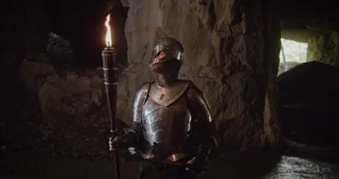 Medieval Cave Exploration Stock Footage 247789731