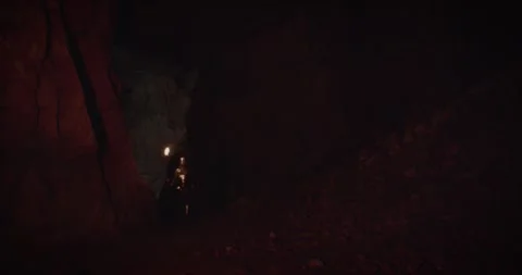 Medieval Cave Exploration Stock Footage 247790034