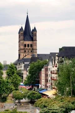 Medieval center of Cologne Stock Photos