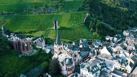 Medieval Charm from Above Stock Footage 249616595