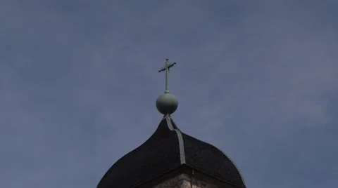 Medieval church in old city of Perouges, France 動画素材 7736668