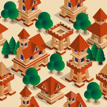 Medieval city. Stock Illustration