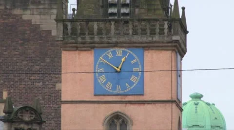 Medieval Clock Tower Video stock 11158337