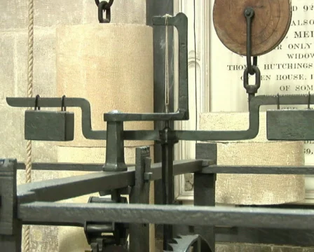 Medieval clockwork, detail shot Stock Footage