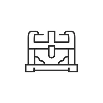 Medieval Coffer Icon Stock Illustration