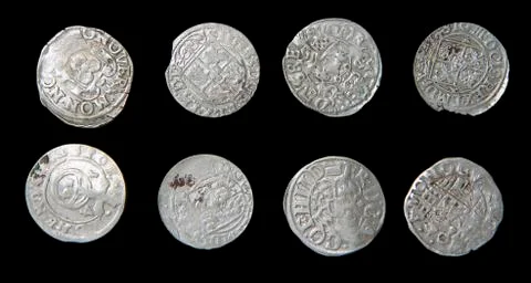 Medieval coins Stock Photos